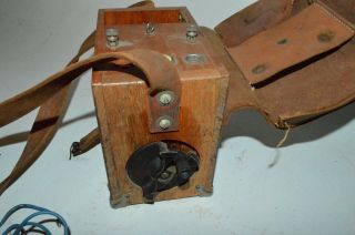 Vintage Stewart Brothers Line Linesman Testing Phone Hand Crank Box Model H