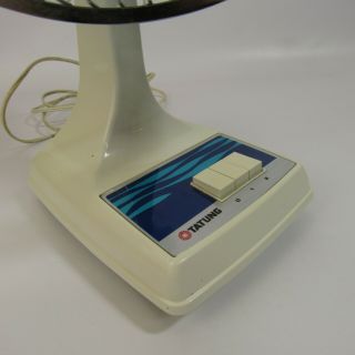 Vintage Tatung Blue Oscillating Desk Fan 2 - Speed 11 