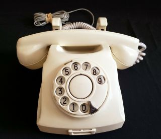 Vintage Rotary Dial Phone Telephone Telegrafverkes Sweden Swedish in U.  S. 7