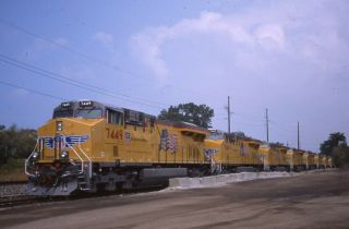 Union Pacific Railroad 7x Locomotives Up 7449 Erie Pa 2009 Photo Slide