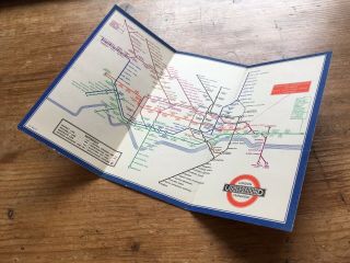 1935 (no.  1) London Underground Pocket Map - Designed By H C Beck