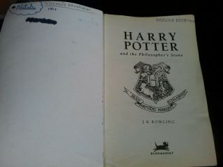 Harry Potter and The Philosopher ' s Stone PB Book. 5