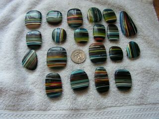 Fordite - Surfite - 20 Cabachons - Southern California - Reversible.  Last Ones.