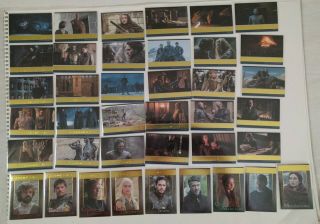 Game Of Thrones 2017 Season 6 Gold Foil Parallel Set - Cards 1 - 100 Sn: /150