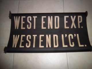 Nyc Subway Sign Ny Bmt Large 24 " Wide Route West End Express Local Roll Sign Old