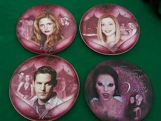 Buffy The Vampire Slayer 4 Collector Plates Limited Edition - Drusilla,  Buffy Etc