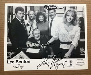 Mike Hammer Tv Series Photos Signed By Mickey Spillane Lee Benton Stacy Keach