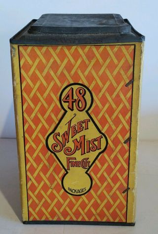vintage Sweet Mist Tabacco tin cardboard can with lid 2