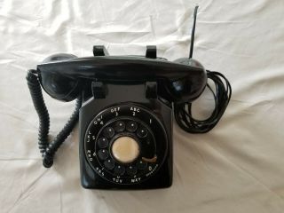 Vintage Black Western Electric Rotary Dial Telephone Tabletop.