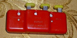 Vintage Grocery Adder Red No 427 Add - A - Matic Made In Japan 1930 - 1970