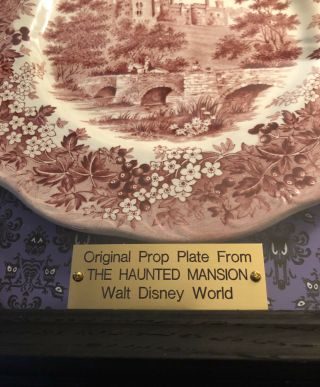 Disney Magic Kingdom DINNER PLATE PROP from THE HAUNTED MANSION RIDE 4
