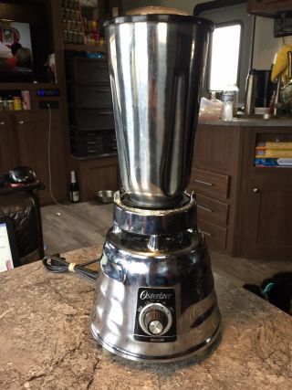 Vintage Osterizer Deluxe Beehive Chrome Stainless Blender 1950 