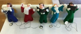 5 Handmade Simpich Angels Christmas Ornaments,  Heidi,  Melodie,  Pete,  Choir Boy