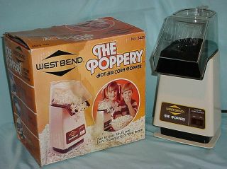 West Bend The Poppery Hot Air Popcorn Popper Coffee Bean Roaster Box 1500w