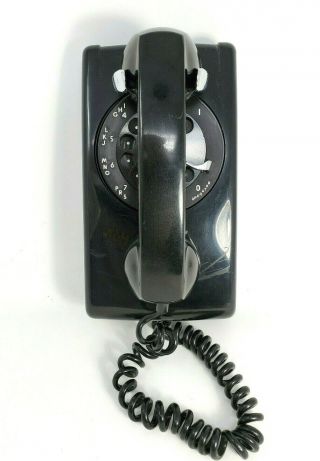 Vintage Western Electric Black Rotary Dial Wall Mount Phone.  Fast.