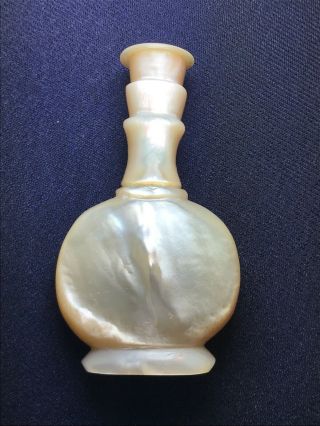 Antique Vintage Mother Of Pearl Scent Perfume Or Snuff Bottle