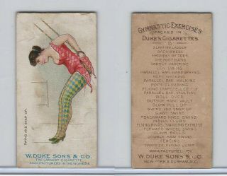 N77 Duke,  Gymnastic Exercises,  1887,  Swing And Snap Up
