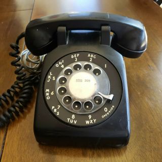 Bell System Vintage Black Rotary Phone By Western Electric,  100