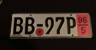 Mercedes Benz - Delivery Official German Customs Bb License Plate - Expired