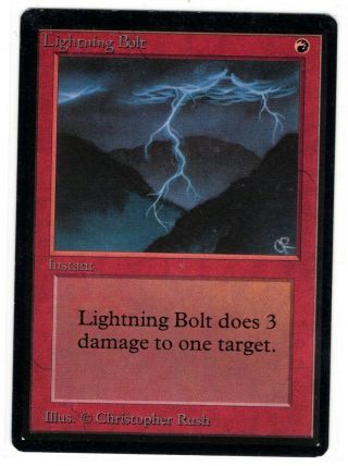 Mtg Magic The Gathering Lightning Bolt Beta Sp