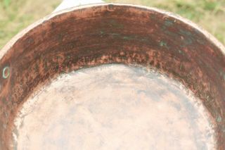 Antique French Copper Jam Confiture Preserve Pan 3kg/6.  6lbs D40cm/15.  7inch 3