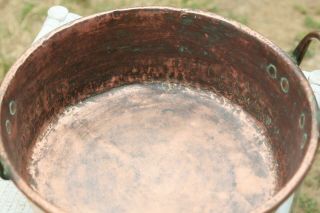 Antique French Copper Jam Confiture Preserve Pan 3kg/6.  6lbs D40cm/15.  7inch 4