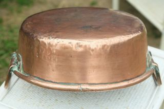 Antique French Copper Jam Confiture Preserve Pan 3kg/6.  6lbs D40cm/15.  7inch 8
