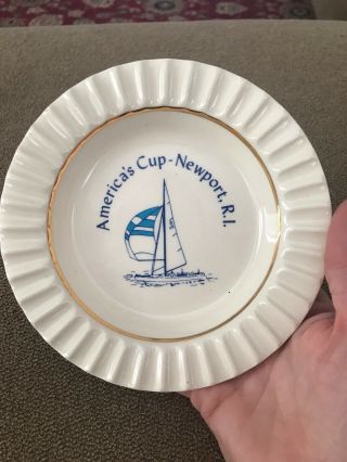 Vintage America’s Cup - Newport R.  I.  Ashtray W.  C.  Bunting Co.  (sb)