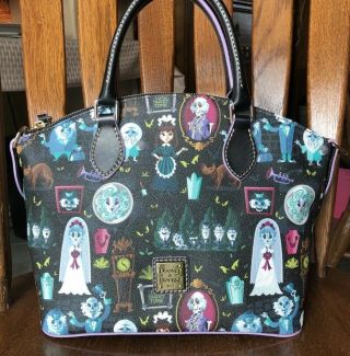 Nwt Disney Dooney & Bourke Haunted Mansion Satchel Purse Awesome Placement