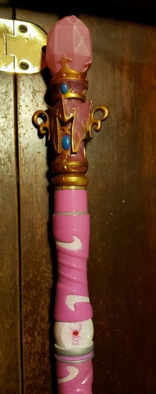 Pink White Sparkle Magiquest Wand W Mystic Gem Topper - Great Wolf Lodge - 2005