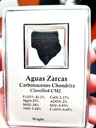 Aguas Zarcas Costa Rica CM2 crusted carbonaceous chondrite meteorite slice 2