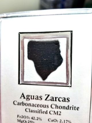 Aguas Zarcas Costa Rica CM2 crusted carbonaceous chondrite meteorite slice 4