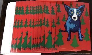 15 George Rodrigue Blue Dog Christmas Cards & Book,  Ornament - 2000 4