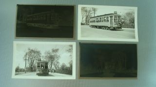 1938 2 Photo 2 Neg Springfield Street Railway Streetcar 19 Chicopee Ma