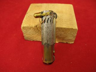 antique WWI IMCO JFA Extra brass & silver trench lighter complete 5