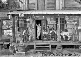 Old Store - Texaco Gas & Kerosene Pumps,  Gordonton,  Nc 1939 Historic Photo Print