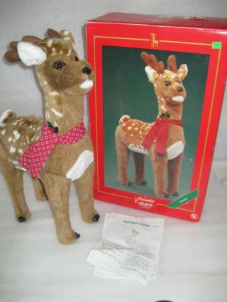 Vintage 1993 Santas 24 " Animated Dasher Animated Deer Christmas Reindeer