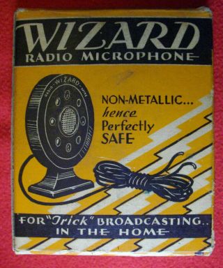Vintage 1930s Wizard Radio Microphone Novelty Toy  Rare