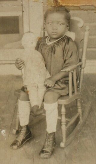 Vintage Photo Of Black Girl & Doll