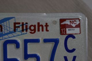 2012 North Carolina Speciality License Plate NC 8657 SCV Sons of C.  Veterans Tag 3