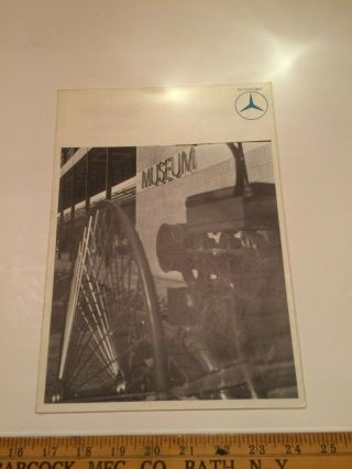 Vintage Circa 1968 Mercedes Benz Museum Guide And Poster