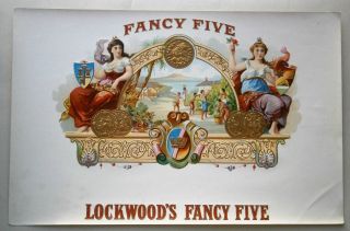 " Fancy Five " Embossed Cigar Label From The Early 1900 