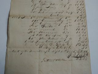 1824 Knox County Ohio Account Document for Luther Bateman from Pennanan & Co 3