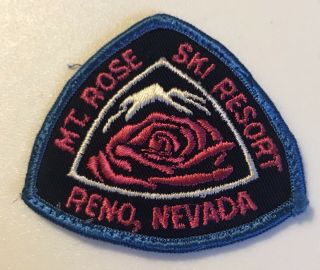 Mount Rose Ski Resort Skiing Patch Badge Nevada Travel Souvenir Lake Tahoe