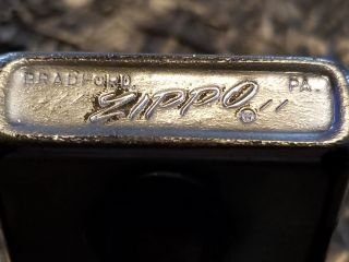 1970 Zippo Lighter - Navajo Trucking Brass Native American Indian Head Worn Rare 2
