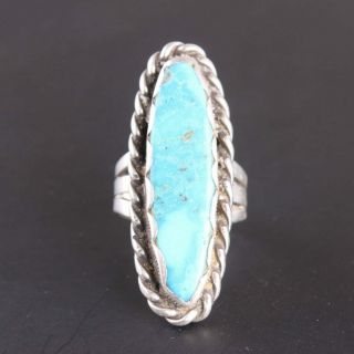 Turquoise Sz 6.  5 Sterling Silver.  925 Ring Native American Authentic