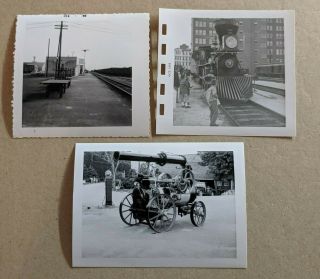 Vintage B&w Photographs Lawton,  Ok Train Station,  W&a 3 The General Locomotive