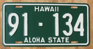 Hawaii Aloha State Honolulu / Oahu - Truck License Plate 1961 91 - 134