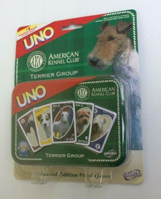 Uno Cards American Kennel Club Terrier Group Special Edition Tin