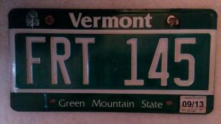 Vermont License Plate Frt 145 ☆ Green Mountain State